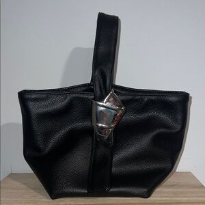 Merit X Brandon Maxwell Bag- Limited Edition black leather mini bag